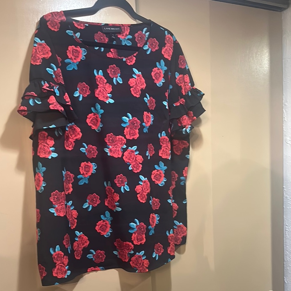 Lane Bryant Black Floral Women's Top - Picture 1 of 1